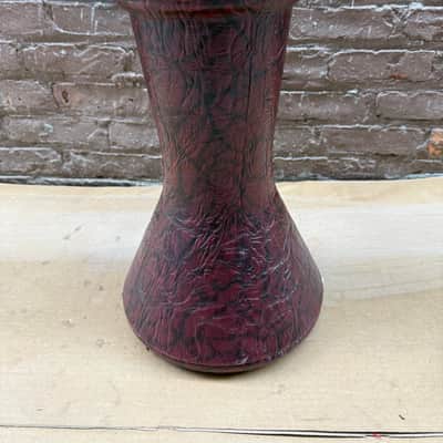 Unbranded 8.5" Goblet Doumbek / Darbuka Hand Drum Shell – Textured Burgundy – Project / Parts Only image 1