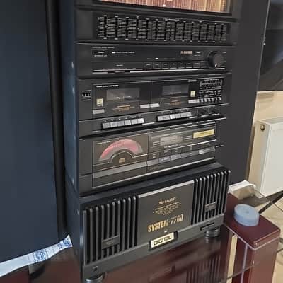 System Sharp 7700 Rare Vintage Set Cassette Deck+Tuner+CD+Amplifier+Sound Japan image 15