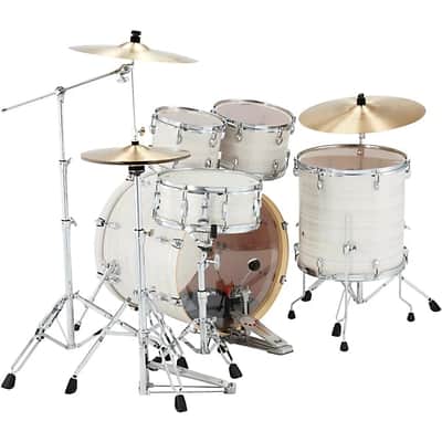 Pearl Export New Fusion 5-Piece Drum Set With Hardware 2024 - Slipstream white image 3