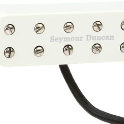 Seymour Duncan Custom Shop Pearly Gates Bridge Strat Single Coil Sized Humbucker Pickup - White with Logo image 2