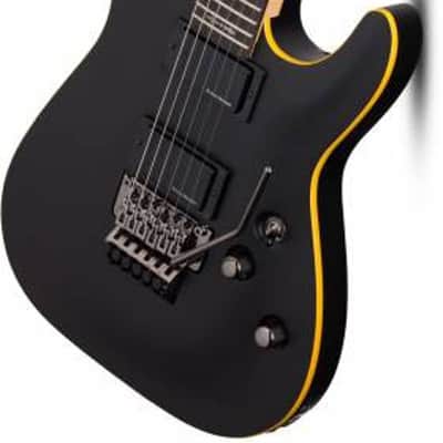 Schecter Demon-6 FR Electric Guitar - Aged Black Satin (3661) image 2
