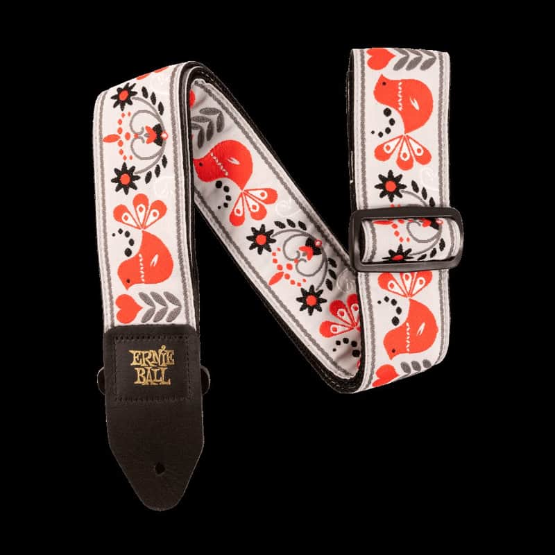 Ernie Ball Red Bird Winter Jacquard Strap image 1