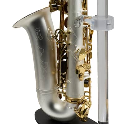 Antigua Winds Model AS4248SQ 'Powerbell' Alto Saxophone - Satin Silver/Gold Keys image 15