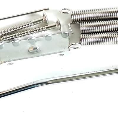 Chrome Stratocaster Style 2 Point Bridge Tremolo System image 6