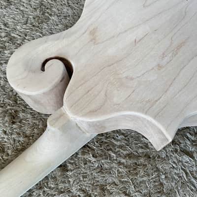 Semi Finished 8 String F Style Mandolin DIY Project, Spruce Top Body, Maple Neck, Rosewood Fingerboard image 8