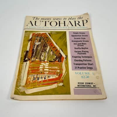 Vtg Oscar Schmidt Airline Autoharp with Case and Accessories image 11