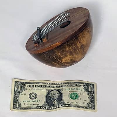 Handmade Coconut Gourd Kalimba Thumb Piano w/ 7 Tuneable Notes image 5