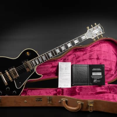 2021 Gibson Custom Shop Historic '57 Les Paul Custom Black Beauty Reissue - Ebony VOS | USA Vintage Long Neck Tenon No Weight Relief 4.18kg | CoA OHSC image 2