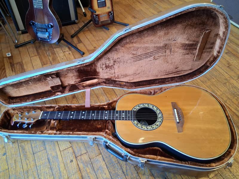 Ovation 1612 Custom Balladeer for repair with OHSC 1975 - 1984 - Natural image 1