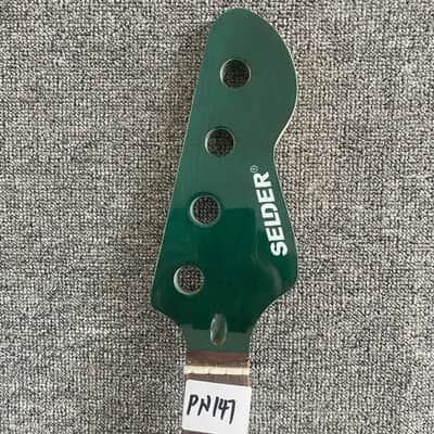 Green 4 String Bass Maple Neck, 20 Frets Rosewood Fingerboard image 5