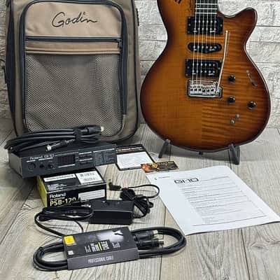 Godin 2010's xtSA Light Burst Flame w/ Gig Bag and Roland GI-10 and More!