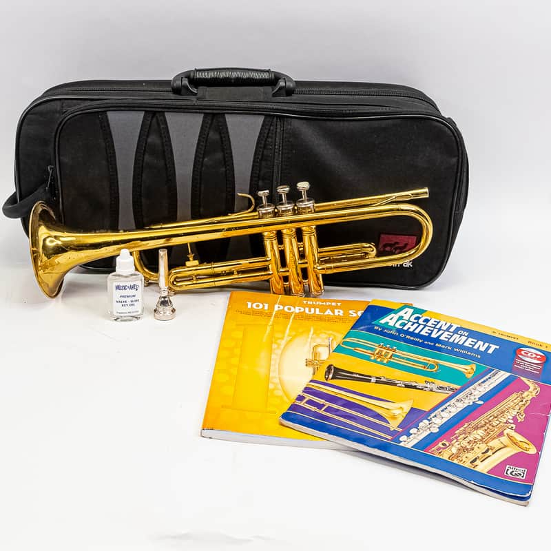 King Tempo 600 Bb Trumpet – Made in USA with Case, Mouthpiece & Song Books image 1