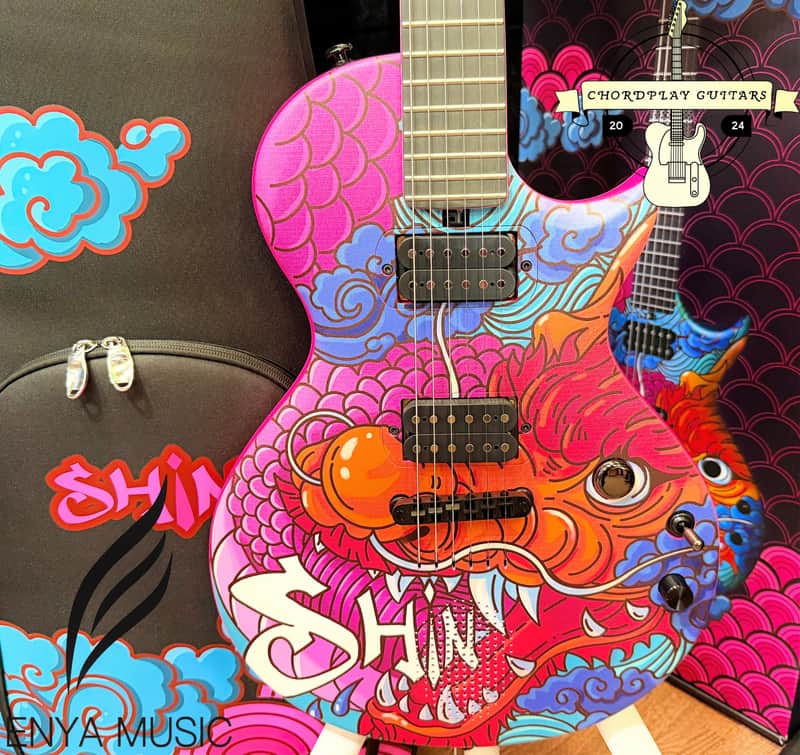 ✨NEW✨ Enya Nova Go Sonic Custom Dragon Artwork~ Smart Electric Guitar + Bag!