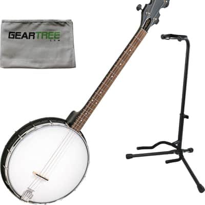 Gold Tone AC-4 Acoustic Composite 4-String Openback Irish Tenor Banjo Bundle image 1