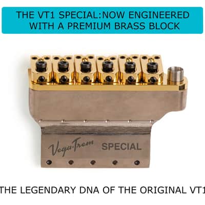 Vega-Trem VT1 Special Standard 6-Screw Stratocaster Guitar Tremolo Bridge For Strat No Mods Easy Installation (Gold, Right) image 2