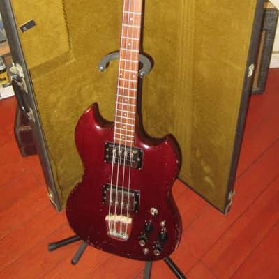 1974 Guild JS-II Bass Double Pickup Cherry Red image 2