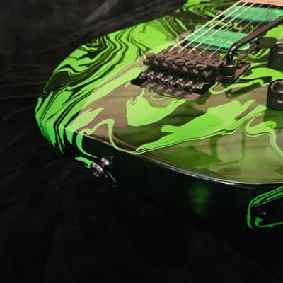 Jackson Pro Series DK2M Limited Run Slime 2014 Slime Green Swirl image 15