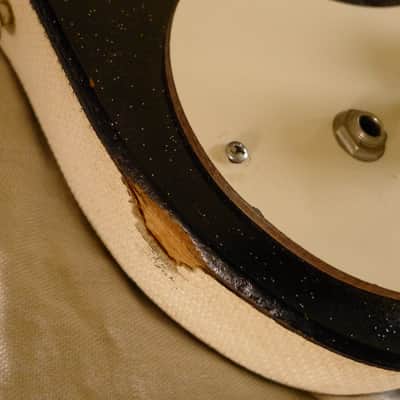 UNUSUAL '64 Silvertone 1448 Pre "Skate Key" Reverse Tuners, RARE Chromed Steel Saddle 4lb 14oz image 7