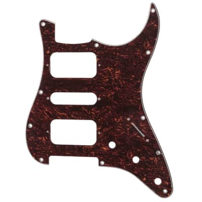 11 Holes Round Corner HSH Strat Pickguard for American/Mexican Fender Standard Stratocaster Electric Guitar, 4Ply Red Tortoise image 1
