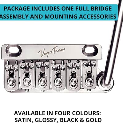 Vega-Trem VT1 Special 2-Points Stratocaster Guitar Tremolo Bridge For Strat No Mods Easy Installation (Glossy, Right) image 3