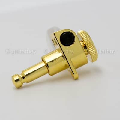 Hipshot 6-In-Line STAGGERED Closed-Gear Locking Mini Tuners OVAL PEARLOID - GOLD image 8