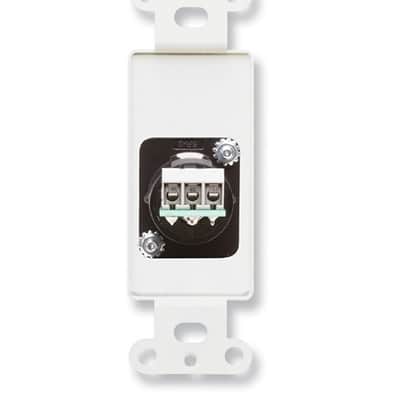 RDL DXLR3F XLR 3-pin Female Jack On Decora Wall Plate, Terminal Block, Custom Labeled image 2