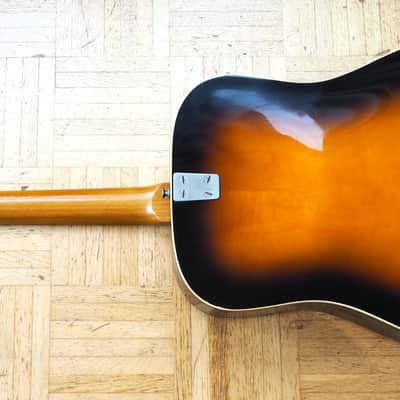 Framus 5/196 Texan "Dreadnought" style acoustic guitar - 1969 - tobacco burst image 10