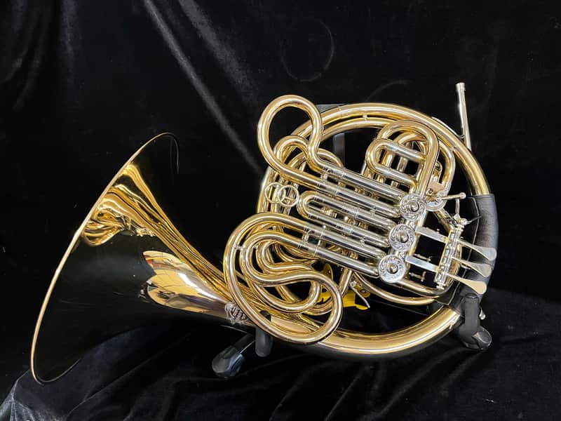 Beautiful Gold Brass Alexander 103 Double Horn image 1