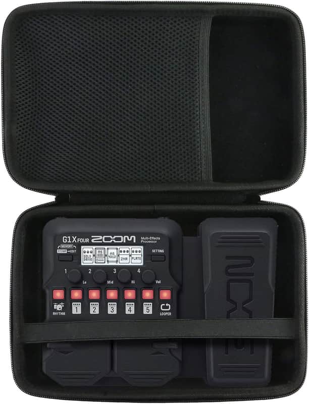 Hard Carrying Case replacement for Zoom FOUR Bass Guitar Multi-Effects Processor Pedal Guitar Case, Black Case) image 1