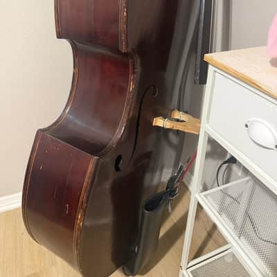 Unknown 3/4 double bass 1870-1900 - Dark image 9
