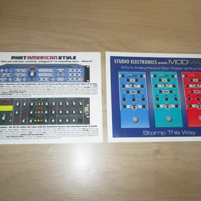 Studio Electronics SE-1X/ATC-X Brochure + SE MODMAX Brochure  - 1996 - Original Vintage Synthesizer Brochure
