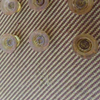 HARMONY SILVERTONE 1950's 60's CUPCAKE GOLD KNOB SET of 6 MINT ORIGINAL! image 2