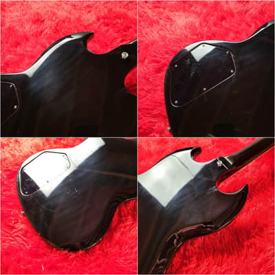 Super Rare Burny SG-75 AY Angus Young from AC/DC Artist Model - SG Standard - 1983 - Black - Made in Japan by Kasuga (Navigator & Heerby) MIJ image 13
