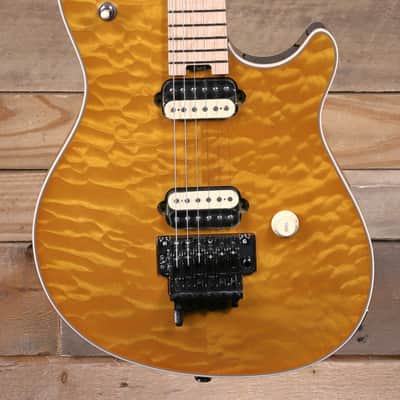 EVH NAMM Limited Edition USA Custom Shop Wolfgang Quilt Top Trans Amber w/ Case image 1