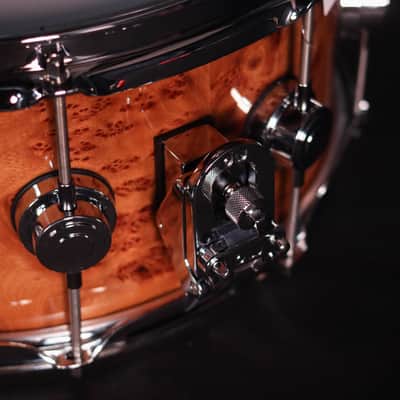 DW 14" x 6.5" SSC Maple Snare, Exotic Gloss Lacquer over Elm Burl image 3