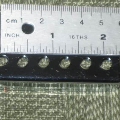 used (light medium relic'd) genuine Gibson PRPC-015 Chrome Bridge Humbucker Cover - BRIDGE pole spacing: 52mm -- 2 and 1/16 inch image 8