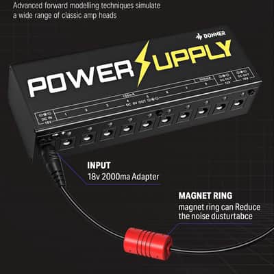 DP-1 Guitar Power Supply 10 Isolated DC Output for 9V/12V/18V Effect Pedal image 3
