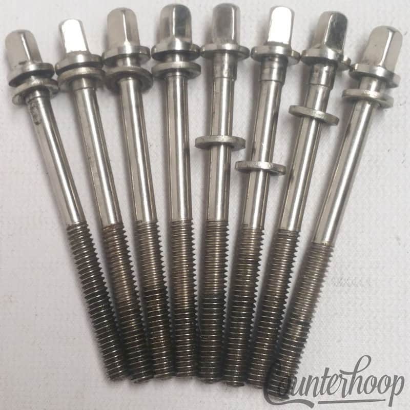 Leedy&Ludwig 8x 2 5/8" Tension T-Rods Floor Tom / Snare Drum Vintage 40s Nickel image 1