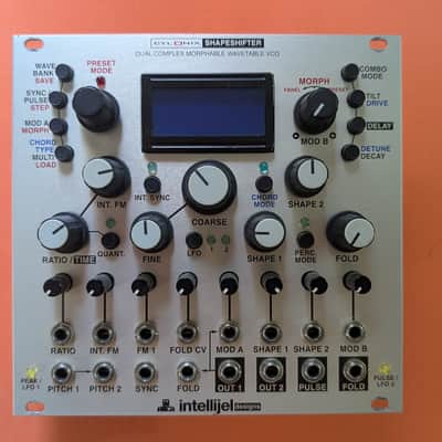 Intellijel Cylonix Shapeshifter Dual Wavetable VCO Eurorack Synth Module 2015 - Present - Silver image 2