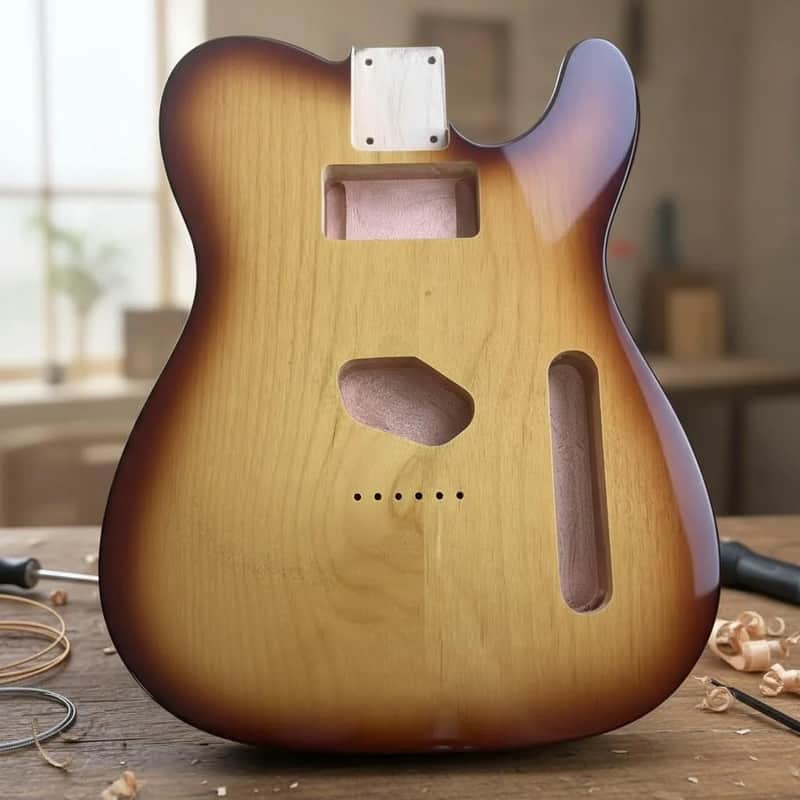 Sunburst Telecaster Tele Style Alder Wood Guitar Body image 1