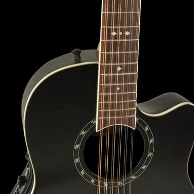 Ovation 2751AX-5-G Pro Series Standard Balladeer 12-String Deep Contour Acoustic-Electric Guitar Black image 9