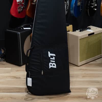 Bilt Relevator Baritone LS Guitar w/ Gigbag - Heather Mist Satin image 16