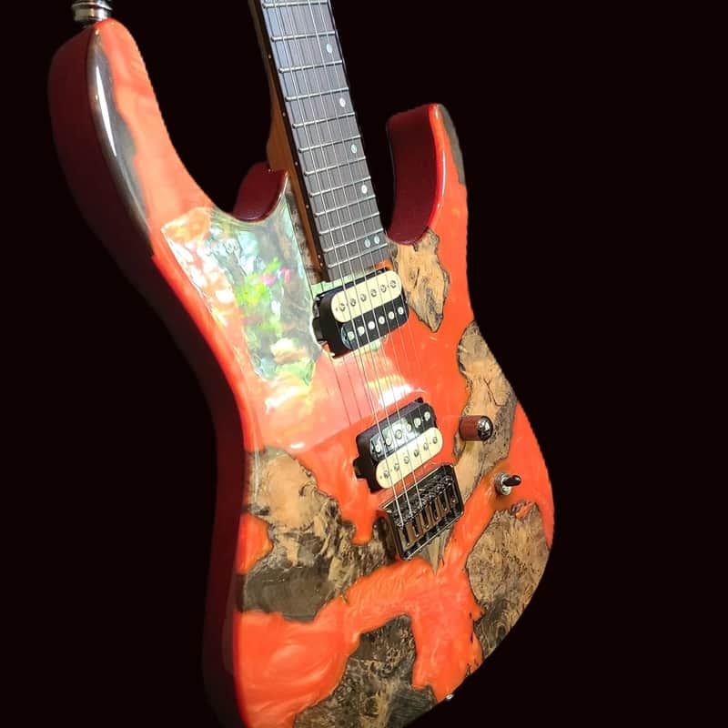 Leo Jaymz Monsoon/Gold Burl Resin/Free Shipping/Set Up/Dual Humbuckers image 1