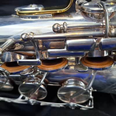NO TARIFFS - Yamaha YAS-62S Silver Alto Saxophone Purple Logo image 16