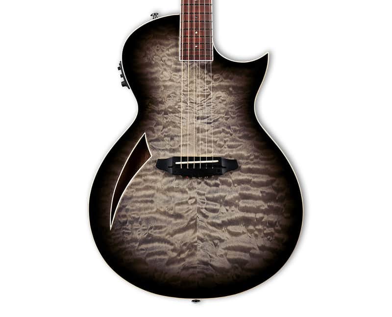 ESP LTD TL-6QM Thinline A/E Guitar - Charcoal Burst - B-Stock image 1