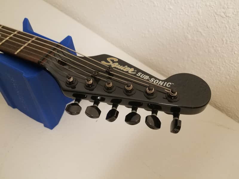 Squier by Fender Sub-Sonic Black Subsonic Baritone Guitar | Reverb