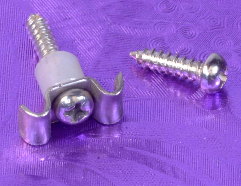 Fender Genuine Fender Original '60s-'70s New Old Stock String Guide With Screws '60s-'70s Nickel, Wh image 1