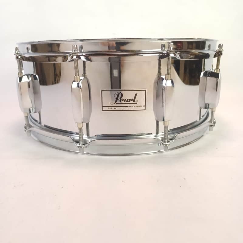 Pearl 5.5x14"Steel Shell Snare Drum 8-Lug Vintage 90s +Muffler Throw-Off/Butt SS image 1