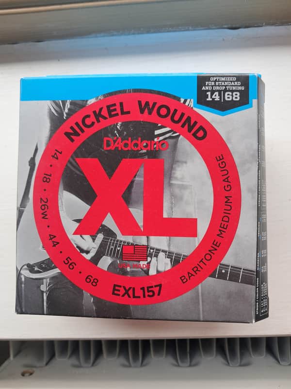 5x Packs of D'Addario EXL157 Nickel Wound Medium Baritone Strings, 14-68 image 1