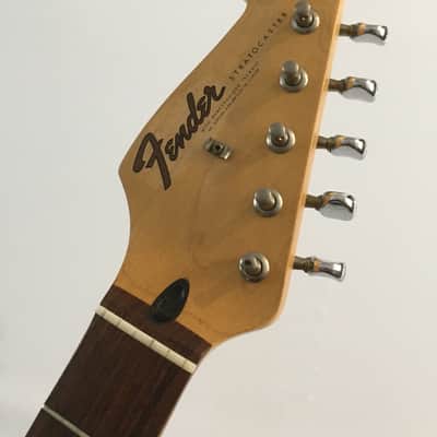 Fender Strat Left Handed Lefty Amber Finish Rock Maple Neck Stratocaster Vintage 1995 Reverse Bone Nut image 25